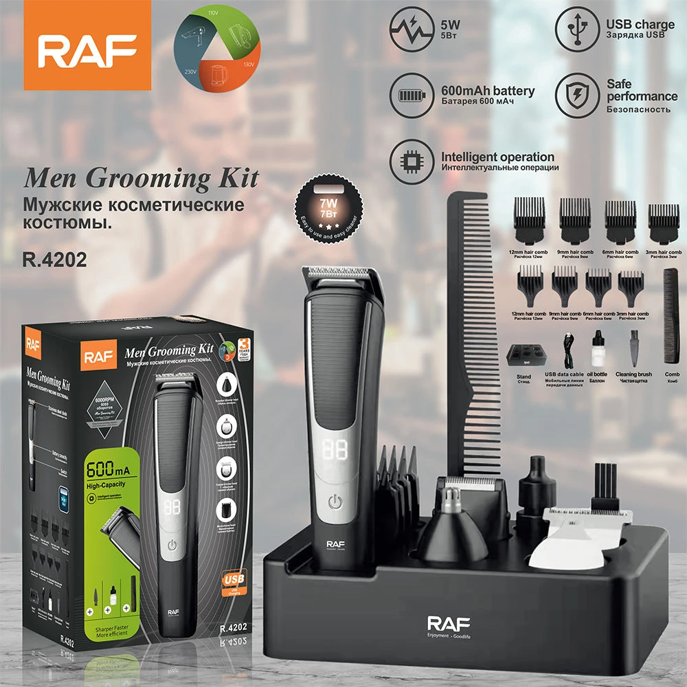 Raf electric men grooming kit r.4202, 5w 3