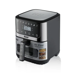 Фритюрница raf air fryer r.5350, прозрачное окно, 7 л, 1600 вт, черная