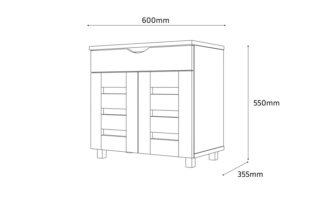 Dulap pentru încălțăminte modul №12 - stejar sonoma 5