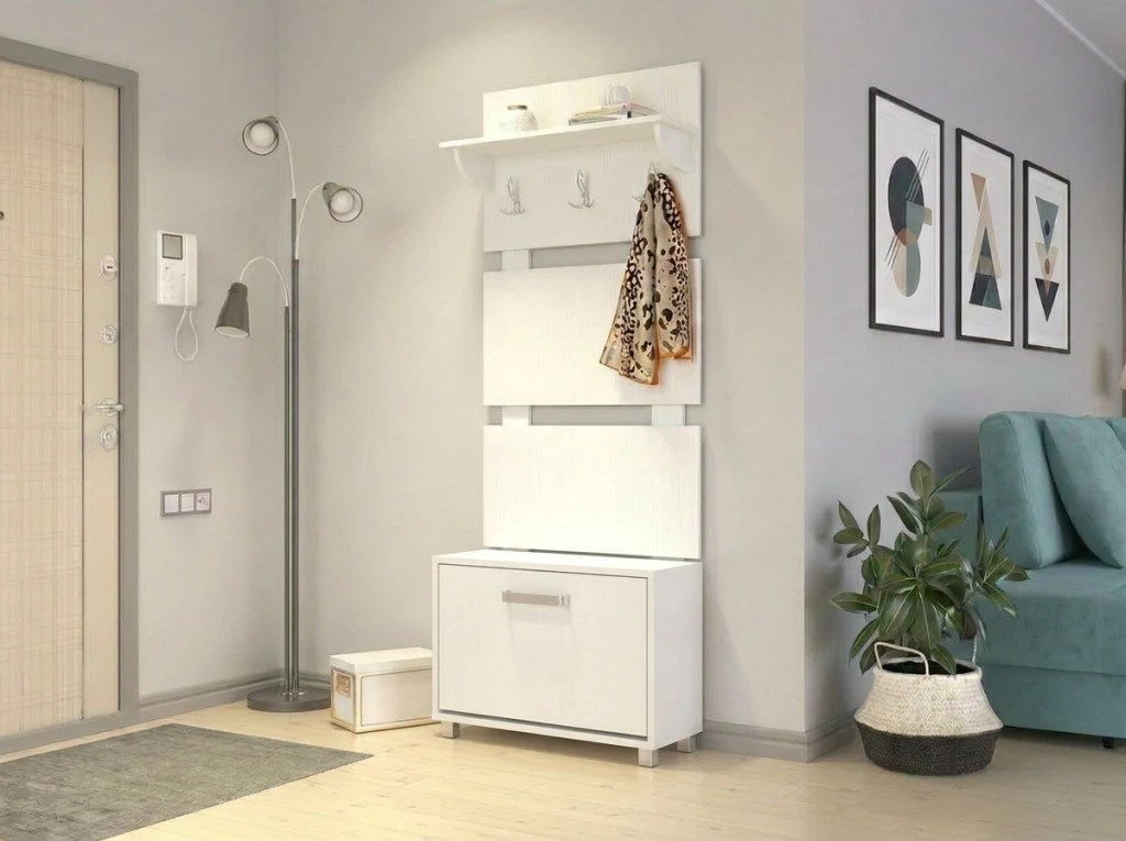 Dulap pentru încălțăminte modul №7 - frasin alb 2