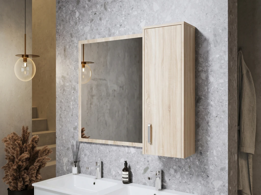 Dulap suspendat cu oglinda modul №6 - stejar sonoma 4