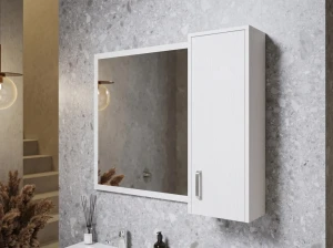 Dulap suspendat cu oglinda modul №6 - frasin alb Thumbnail 3