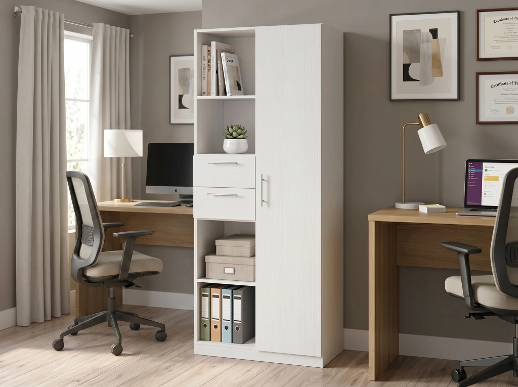 Dulap de birou office line №4 - frasin alb 2