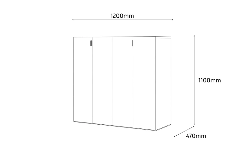 Comoda hardy 4 usi - gri 6