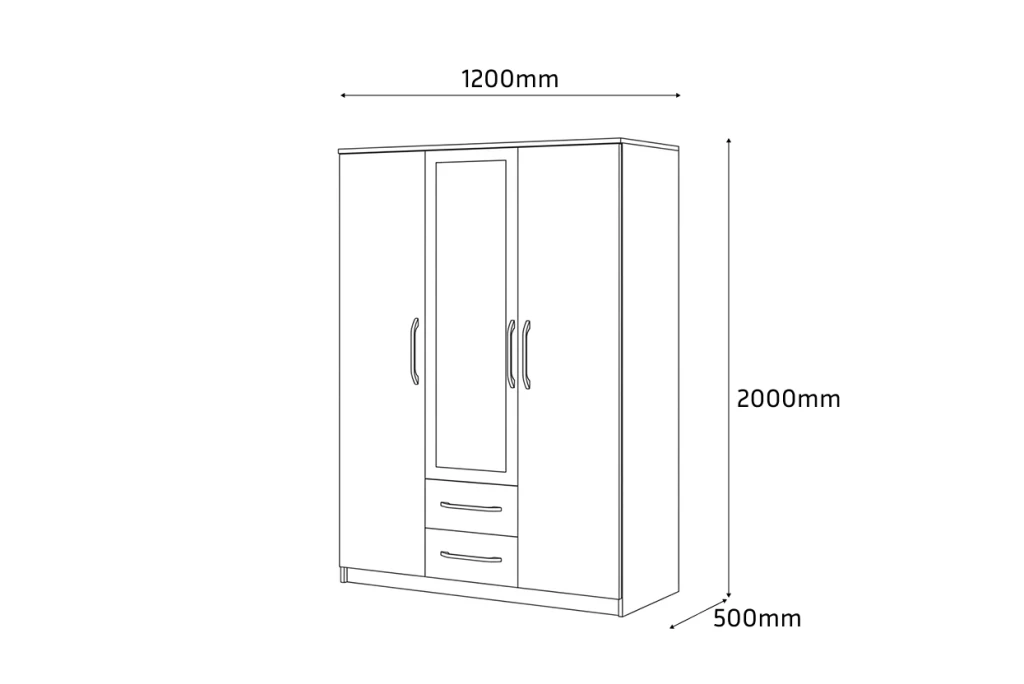 Dulap linia 1200 - frasin alb 6