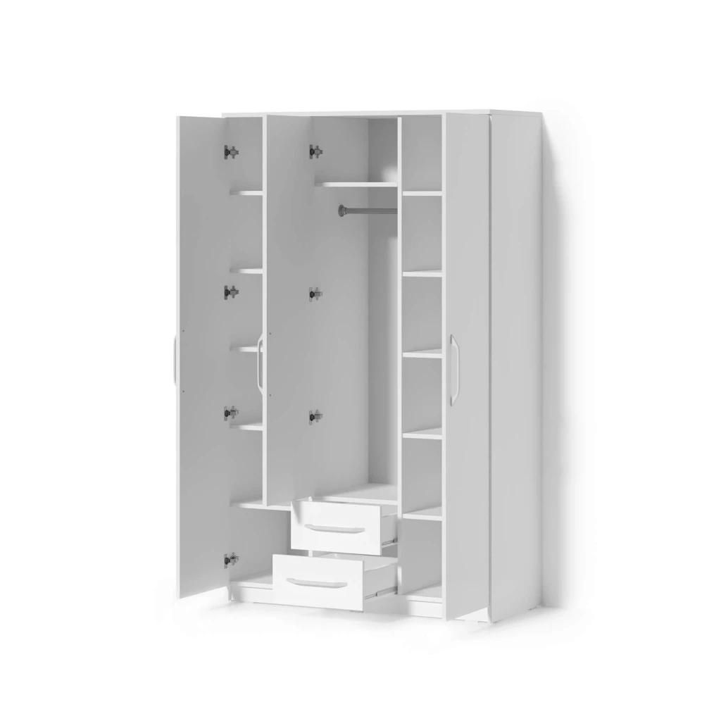 Шкаф linia 1200 без зеркал - белый ясень 3