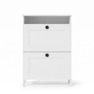 Комод для прихожей mezzo 2 двери - белый ясень Thumbnail 4