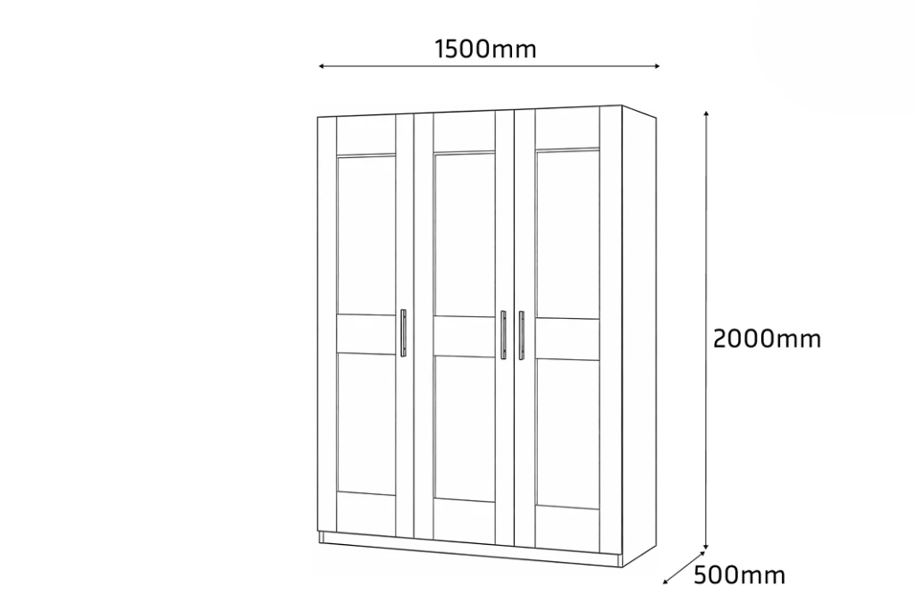 Dulap mezzo 1500 fără oglinzi - cobalt gri 5