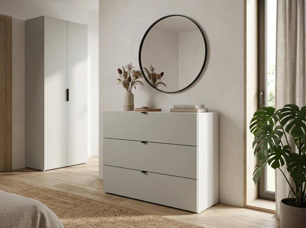 Комод hardy 3 ящика - белый 2