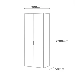 Dulap hardy 900 cu 2 usi - alb Thumbnail 5