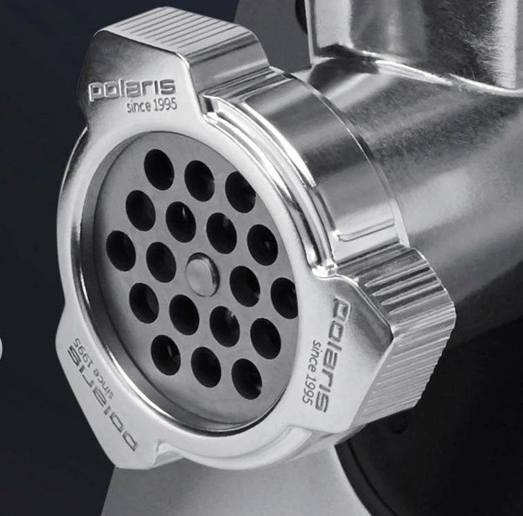Mașină de tocat carne polaris pmg2546, oțel inoxidabil negru 12