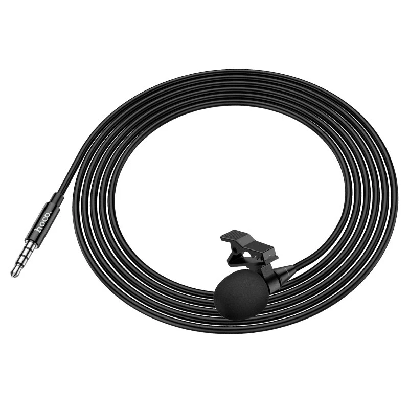 Microfon lavalieră hoco l14 3.5 negru 3