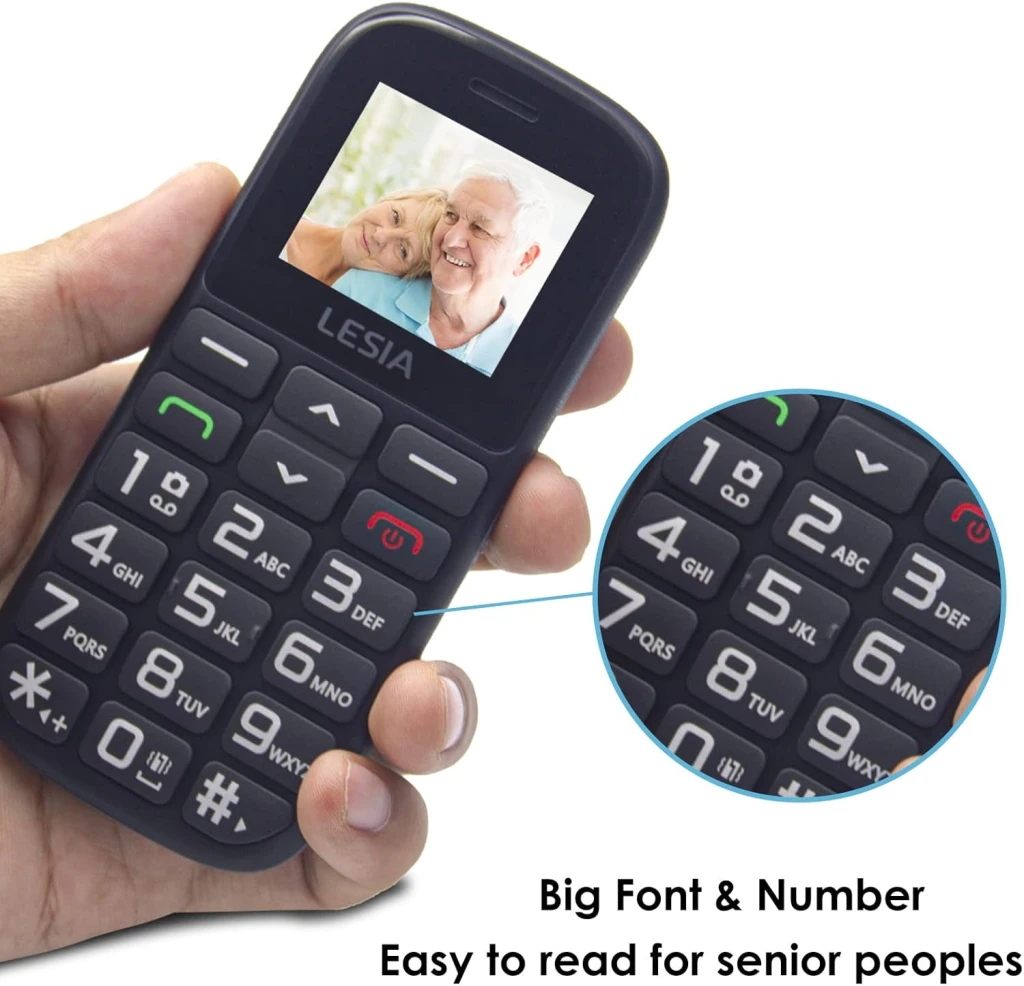 Телефон lesia feature phone ez1 без настольного зарядного устройства, черный. 3