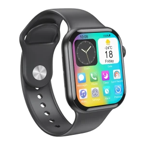 Ceas sport inteligent cu încărcare wireless, ecran amoled de 10 generații, 2,04 inch, negru Thumbnail 2