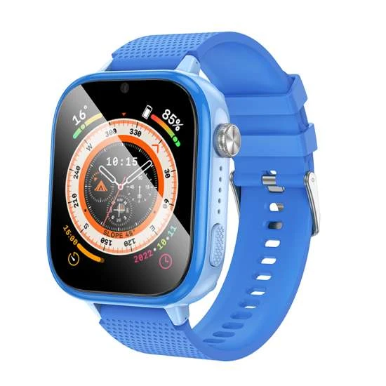 Детские умные часы hoco y101 4g, синие. 2