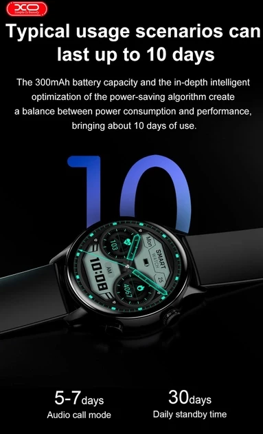 Смарт-часы xo j4 smart sports talking watch с amoled-экраном, черные. 5