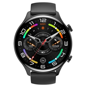 Xo j14 круглые спортивные часы с большим amoled-экраном диагональю 1,75 дюйма и функцией голосового управления, черные.