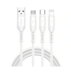 Wiwu wi-c045e starlink series — кабель usb 3-в-1 (type-c + lightning + micro-usb)
