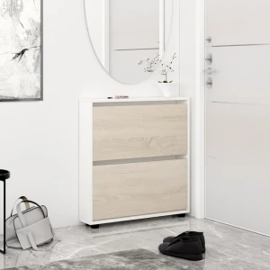 Pantofar leo slim 50x16x86h cm white/sonoma
