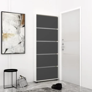 Pantofar leo slim 80x16x203h cm white/anthracite