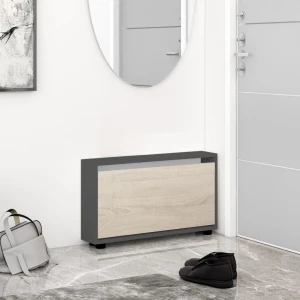 Pantofar leo slim 50x16x47h cm anthracite/sonoma