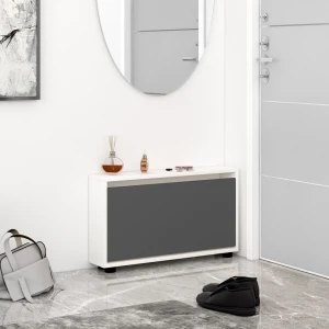 Pantofar leo slim 50x16x47h cm white/anthracite