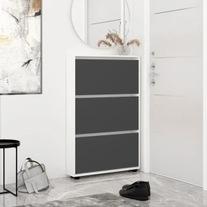 Pantofar leo slim 50x16x125h cm white/anthracite