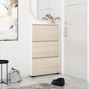 Pantofar leo slim 50x16x125h cm white/sonoma