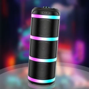 Boxă wireless cu lumină colorată kakusiga kk-4301 guangche, neagră