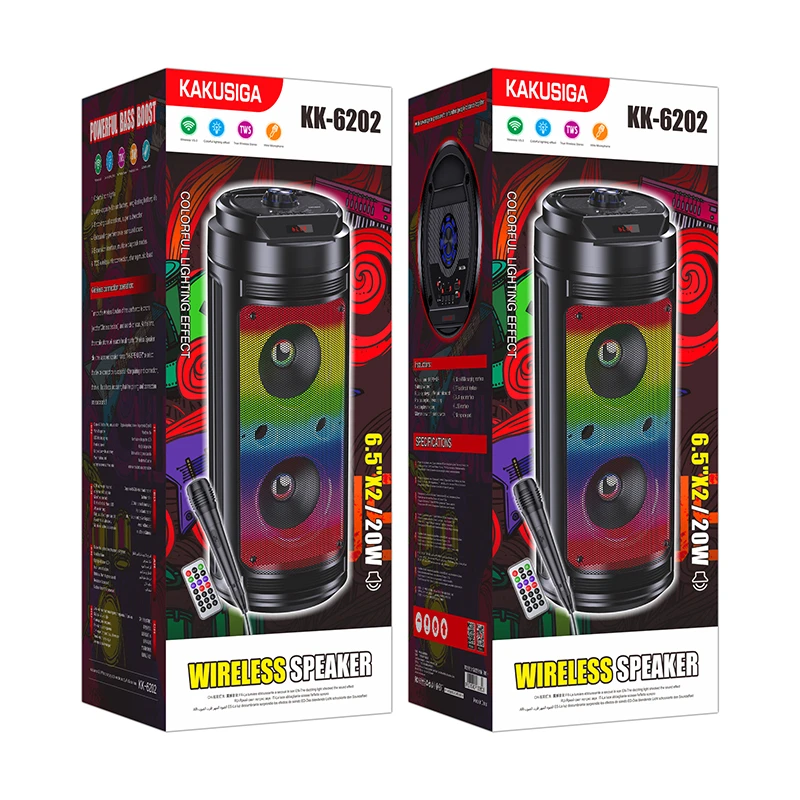 Boxă wireless kakusiga kk-6202 fengluan cu flacără, neagră 2