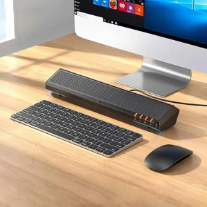 Мультимедийная компьютерная колонка hoco bs66 smooth usb2.0, черная.