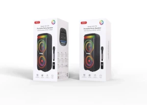 Xo f70 ac+dc dual 6.5 rgb bluetooth speaker 40w black Thumbnail 3