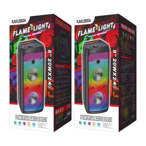 Boxă wireless kakusiga ksc-821 weiman cu lampă cu flacără, neagră Thumbnail 2
