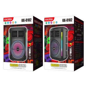 Boxă wireless kakusiga kk-8102 yubo cu lumină colorată, neagră Thumbnail 2