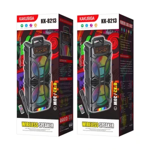 Boxă wireless cu lumină colorată kakusiga kk-8213 jixian, neagră Thumbnail 2