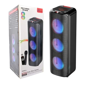 Boxă triplă sing-e zqs8303 rgb party, 8 inch, 40w, neagră Thumbnail 3