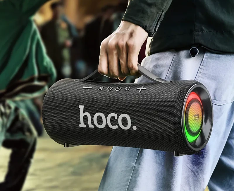 Уличная bluetooth-колонка hoco ha10 oleada, черная 2