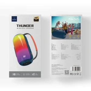 Boxă wireless wiwu thunder h6 albastră Thumbnail 4