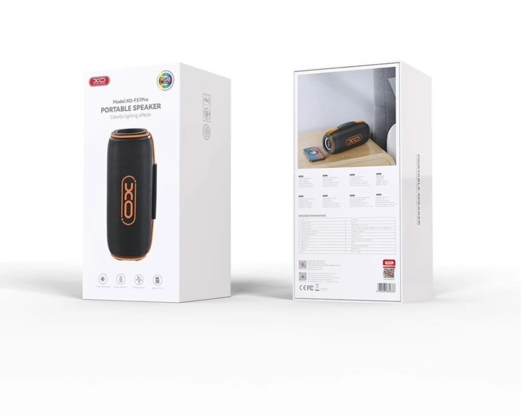 Bară de sunet portabilă pentru exterior xo f57 pro, 30w, neagră+portocaliu 2
