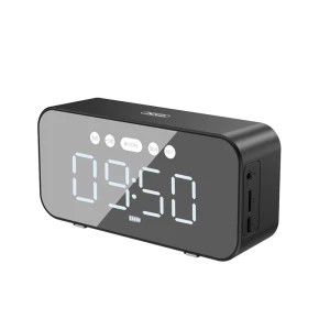 Boxă bluetooth cu ceas și oglindă xo f41, neagră