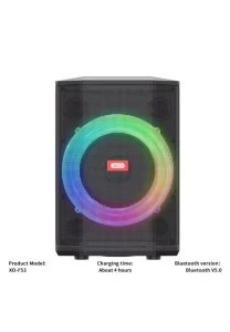 Boxă bluetooth xo f53 star shepherd eu de 8 inci, rgb, 40 w (cu telecomandă + microfon wireless*1), neagră