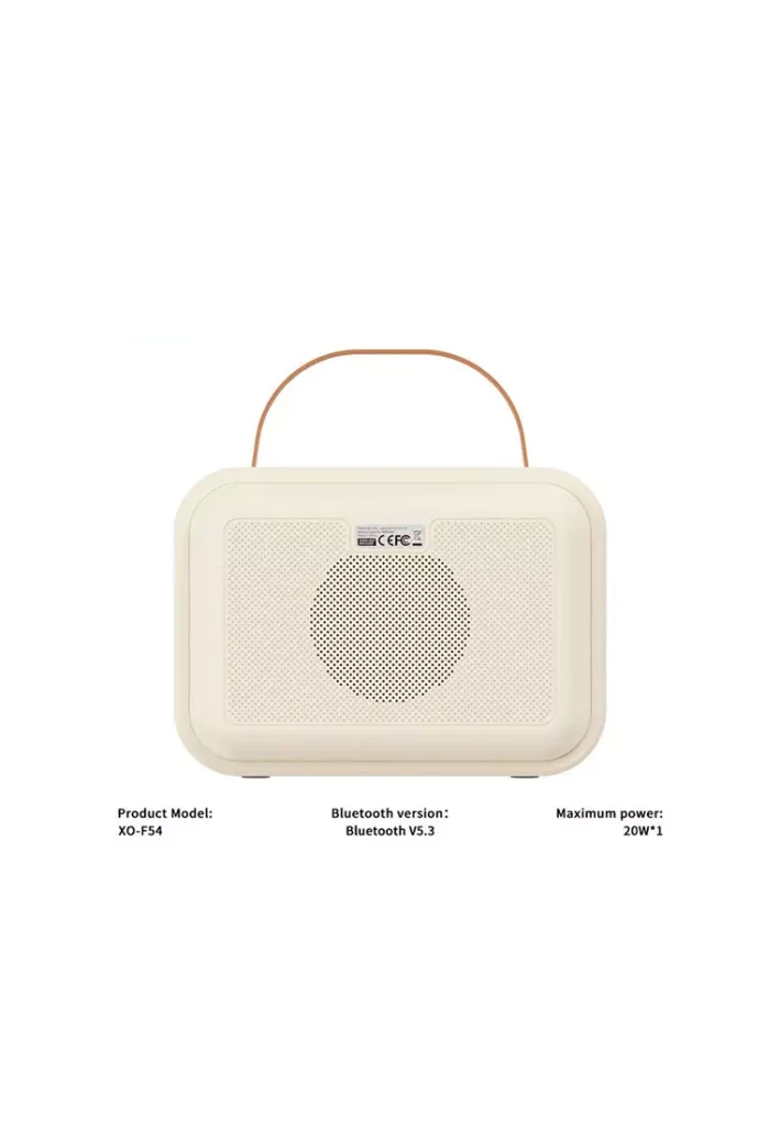 Boxă karaoke cu lumină rece xo f54 lapis lazuli 20w (cu microfon*1) bej 2