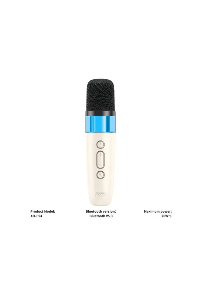 Boxă karaoke cu lumină rece xo f54 lapis lazuli 20w (cu microfon*1) bej 3