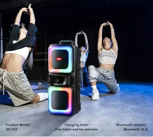 Xo f55 boat boxă bluetooth rgb cu două difuzoare de 8" pentru barcă, 20w (cu telecomandă + microfon cu fir*1), neagră Thumbnail 4