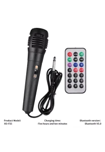 Xo f55 boat boxă bluetooth rgb cu două difuzoare de 8" pentru barcă, 20w (cu telecomandă + microfon cu fir*1), neagră Thumbnail 3