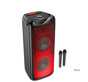 Bluetooth-колонка hoco ds53 flame light (ес), черная.