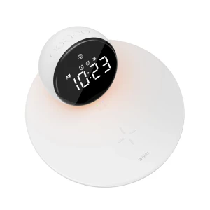 Wiwu wi-w017 boxă wireless cu ceas și bluetooth, albă Thumbnail 4