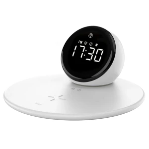 Wiwu wi-w017 boxă wireless cu ceas și bluetooth, albă
