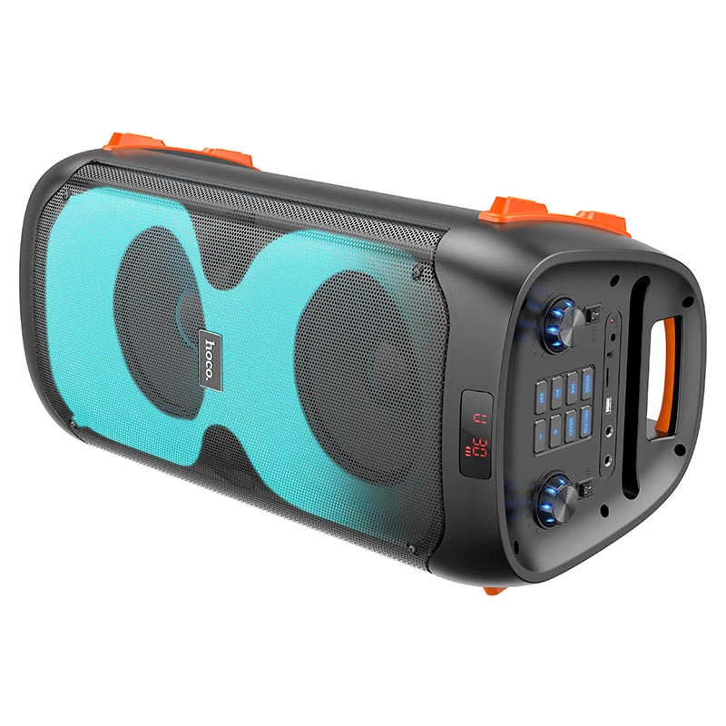 Беспроводная уличная bluetooth-колонка hoco bs53 manhattan с двумя микрофонами, черная. 3