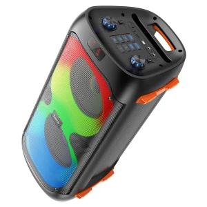 Беспроводная уличная bluetooth-колонка hoco bs53 manhattan с двумя микрофонами, черная.